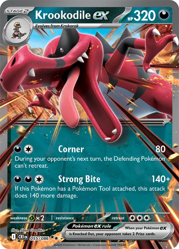 Krookodile ex 055/086  - Chaos Rising