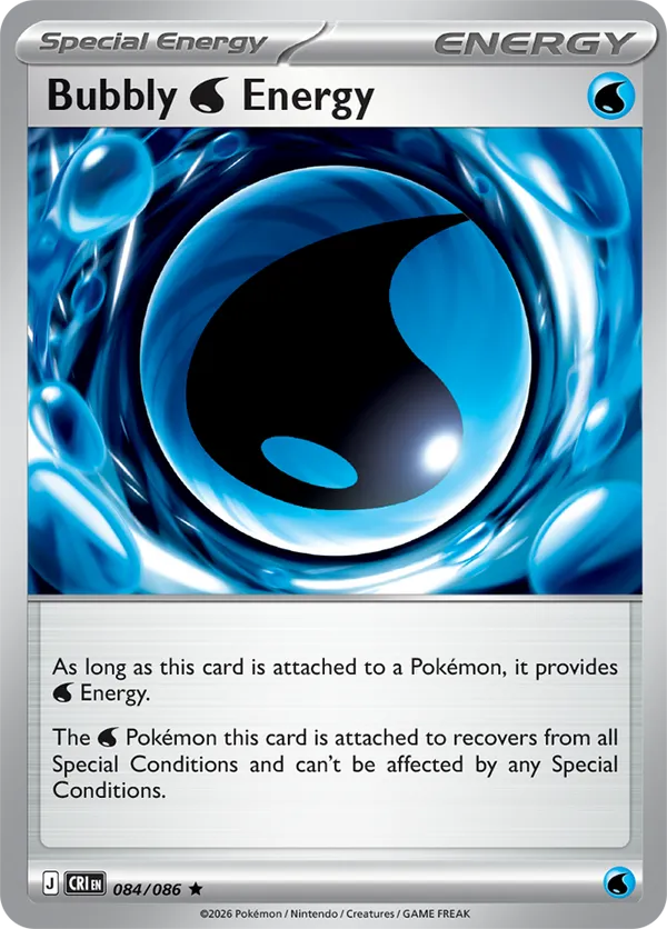Bubbly Water Energy 084/086 Holo - Chaos Rising
