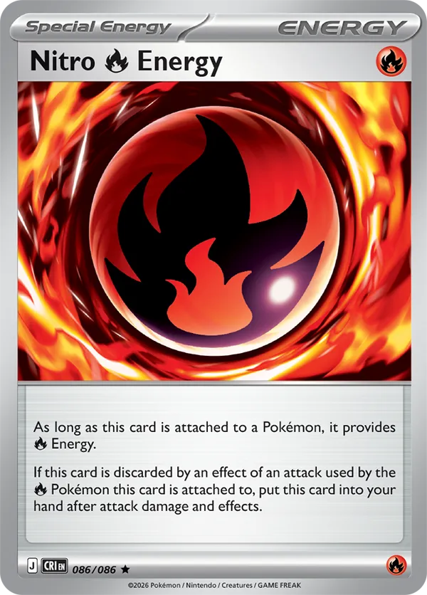 Nitro Fire Energy 086/086 Holo - Chaos Rising