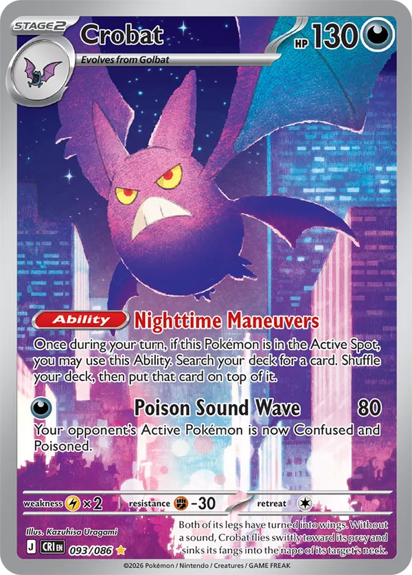 Crobat CRI 093/086 Illustration Rare - Chaos Rising
