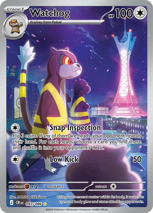 Watchog CRI 097/086 Illustration Rare - Chaos Rising