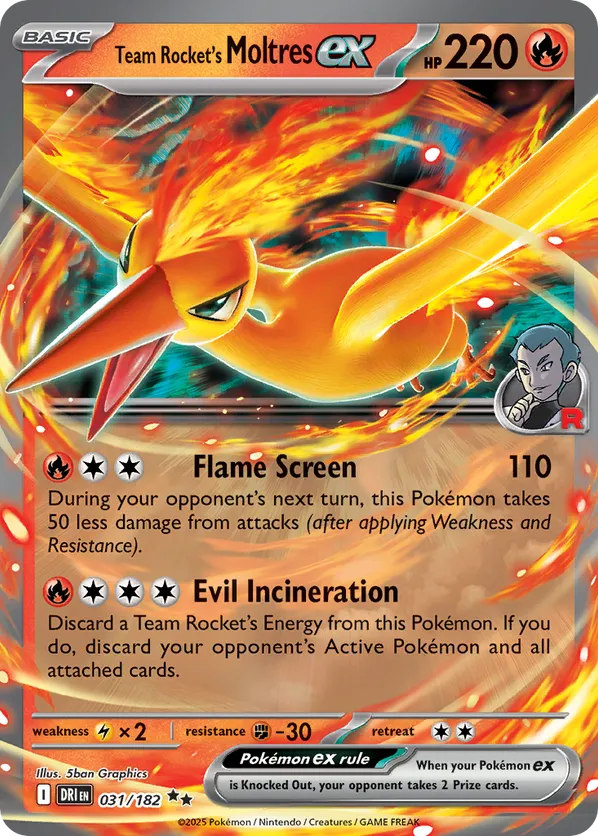 Team Rocket's Moltres ex 031/182  - Destined Rivals