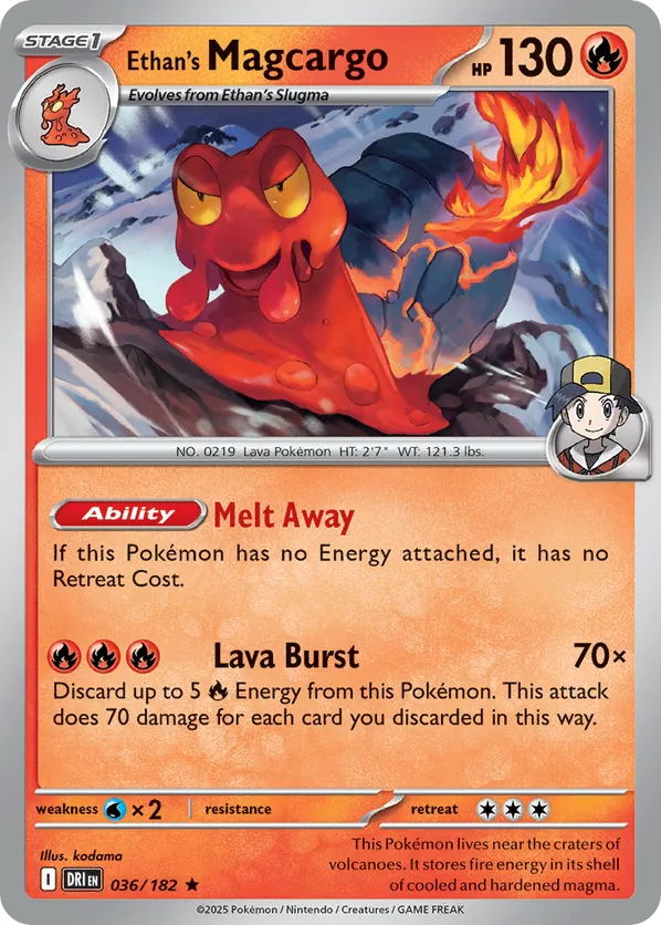 Ethan's Magcargo 036/182 Holo - Destined Rivals