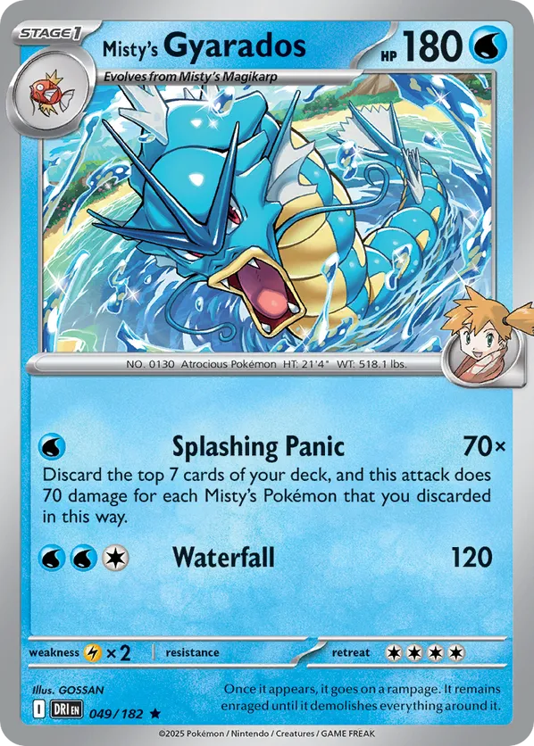 Misty's Gyarados 049/182 Holo - Destined Rivals