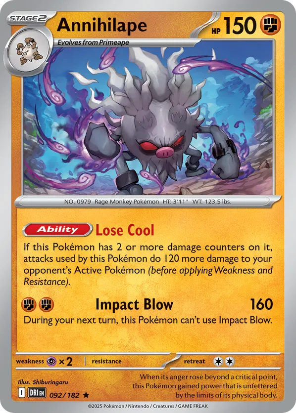 Annihilape 092/182 Holo - Destined Rivals