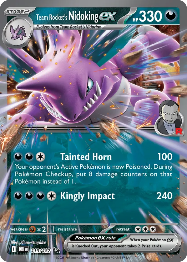 Team Rocket's Nidoking ex 119/182  - Destined Rivals