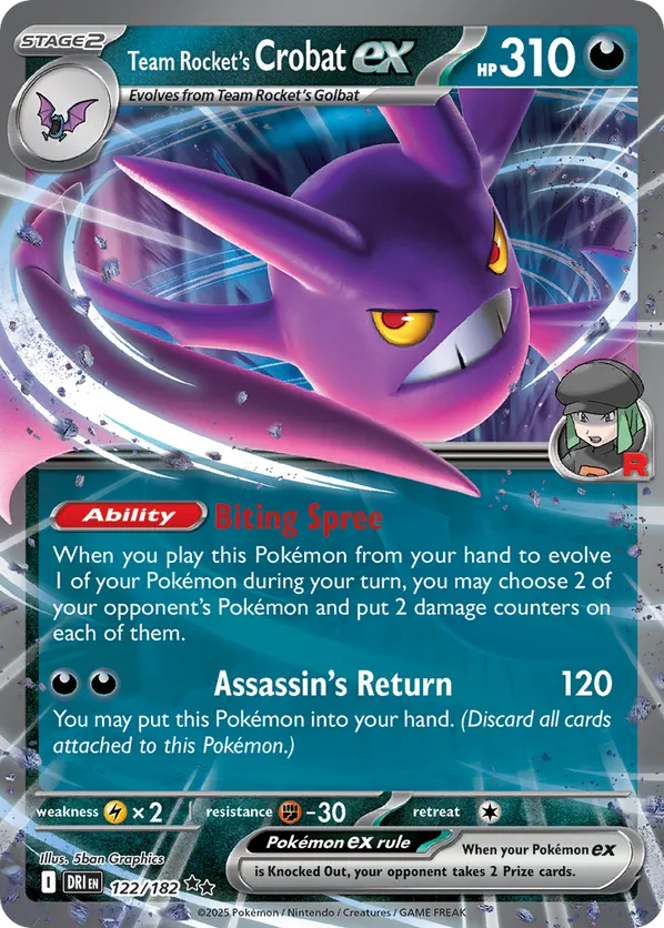 Team Rocket's Crobat ex 122/182  - Destined Rivals