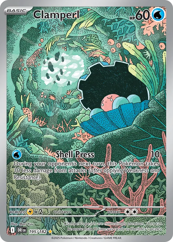 Clamperl DRI 195/182 Illustration Rare - Destined Rivals