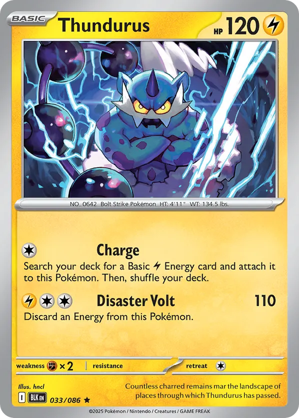 Thundurus 033/086 Holo - Black Bolt