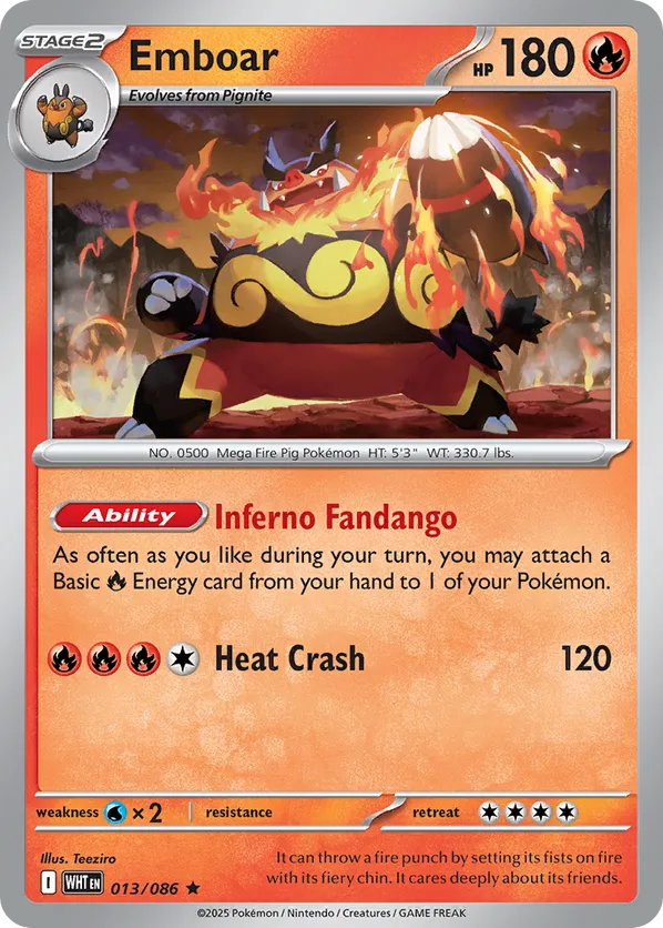 Emboar 013/086 Holo - White Flare