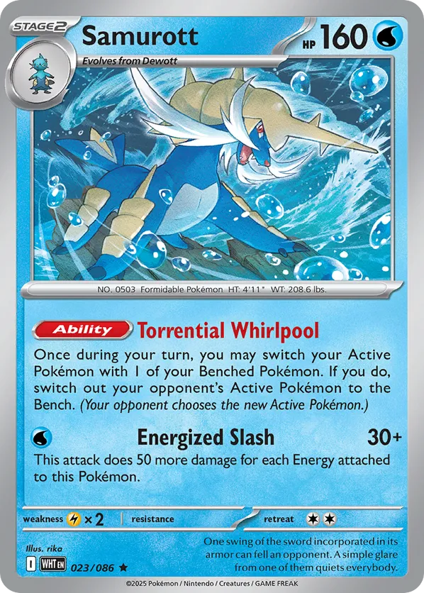 Samurott 023/086 Holo - White Flare