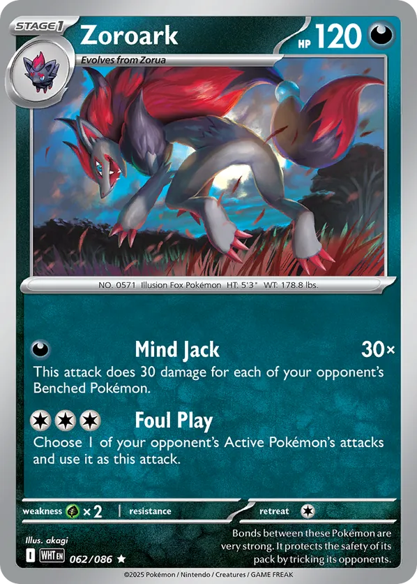 Zoroark 062/086 Holo - White Flare