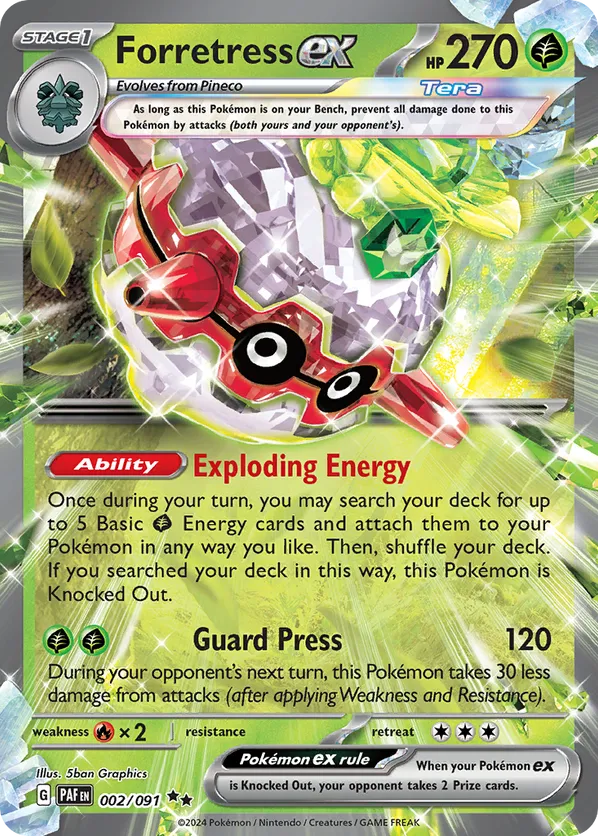 Forretress ex 002/091  - Paldean Fates