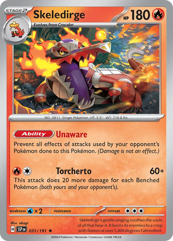 Skeledirge 031/191 Holo - Surging Sparks