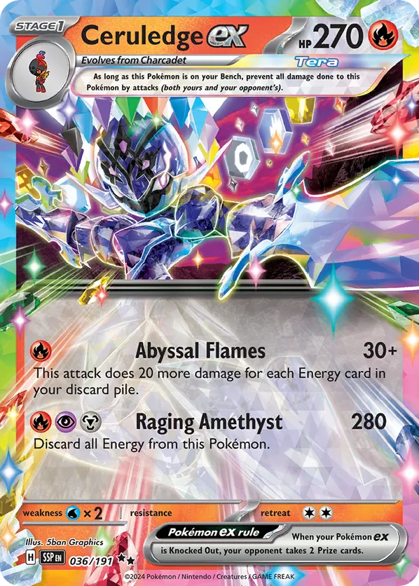 Ceruledge ex 036/191  - Surging Sparks