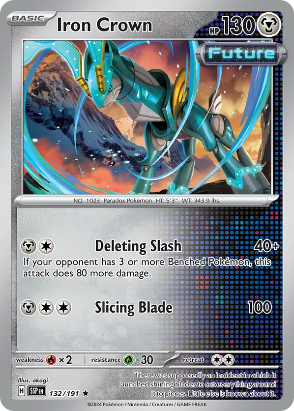 Iron Crown 132/191 Holo - Surging Sparks