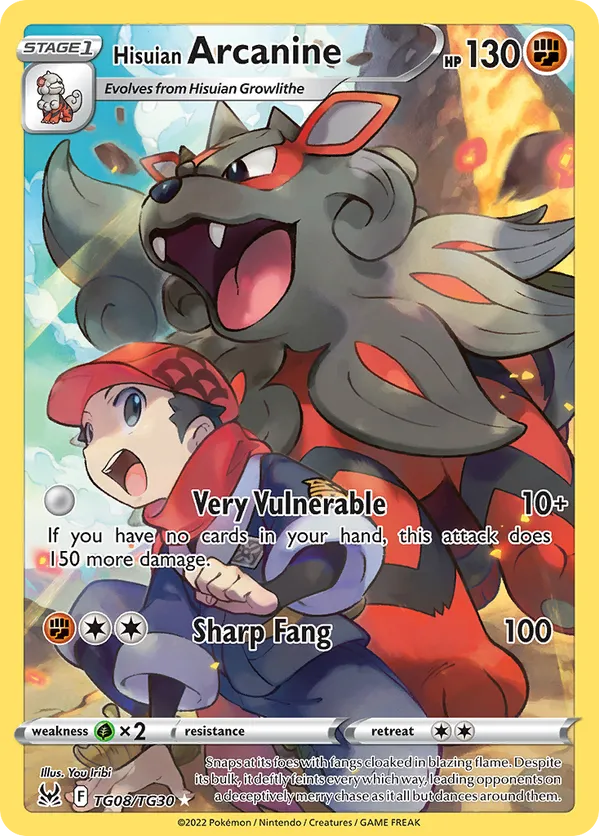 Hisuian Arcanine TG08/TG30 - Lost Origin Trainer Gallery