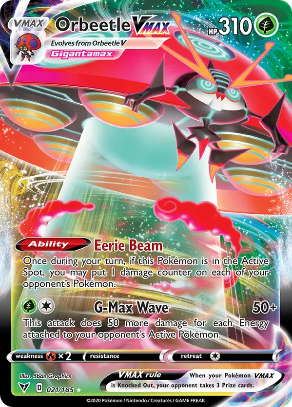 Orbeetle VMAX 021/185  - Vivid Voltage