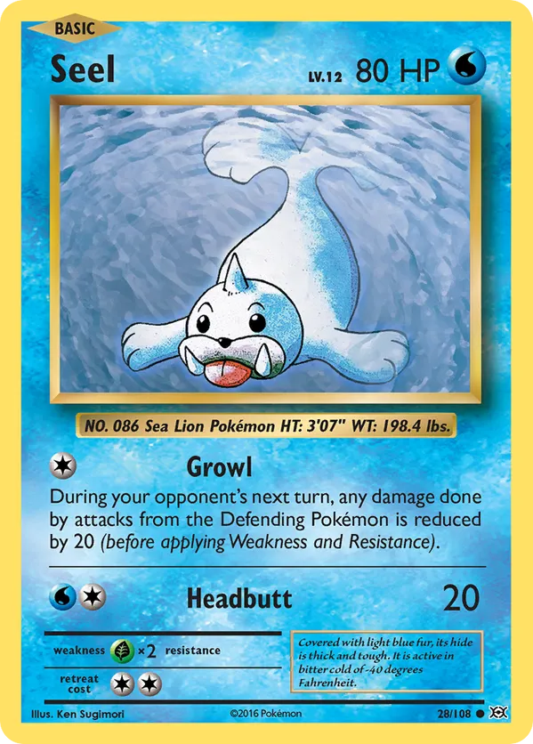 Seel 28/108 Reverse Holo - Evolutions
