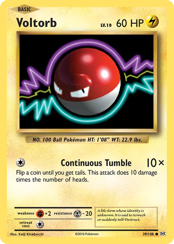 Voltorb 39/108 Reverse Holo - Evolutions