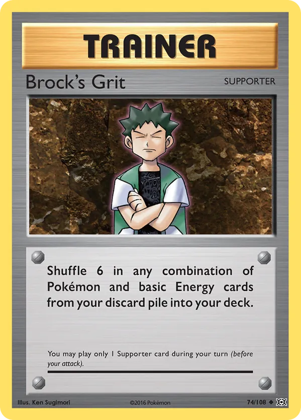 Brock's Grit 74/108 Reverse Holo - Evolutions